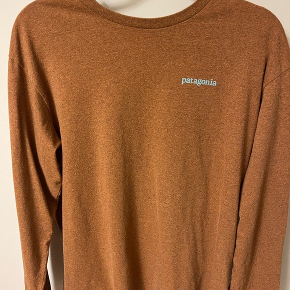 Men’s long sleeve heather brown t-shirt - Picture 2 of 11